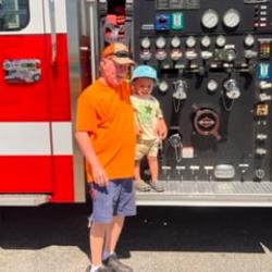 Children and Fire Truck
