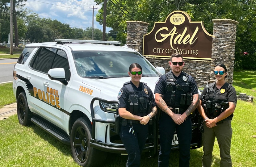 Police Department, City of Adel sign