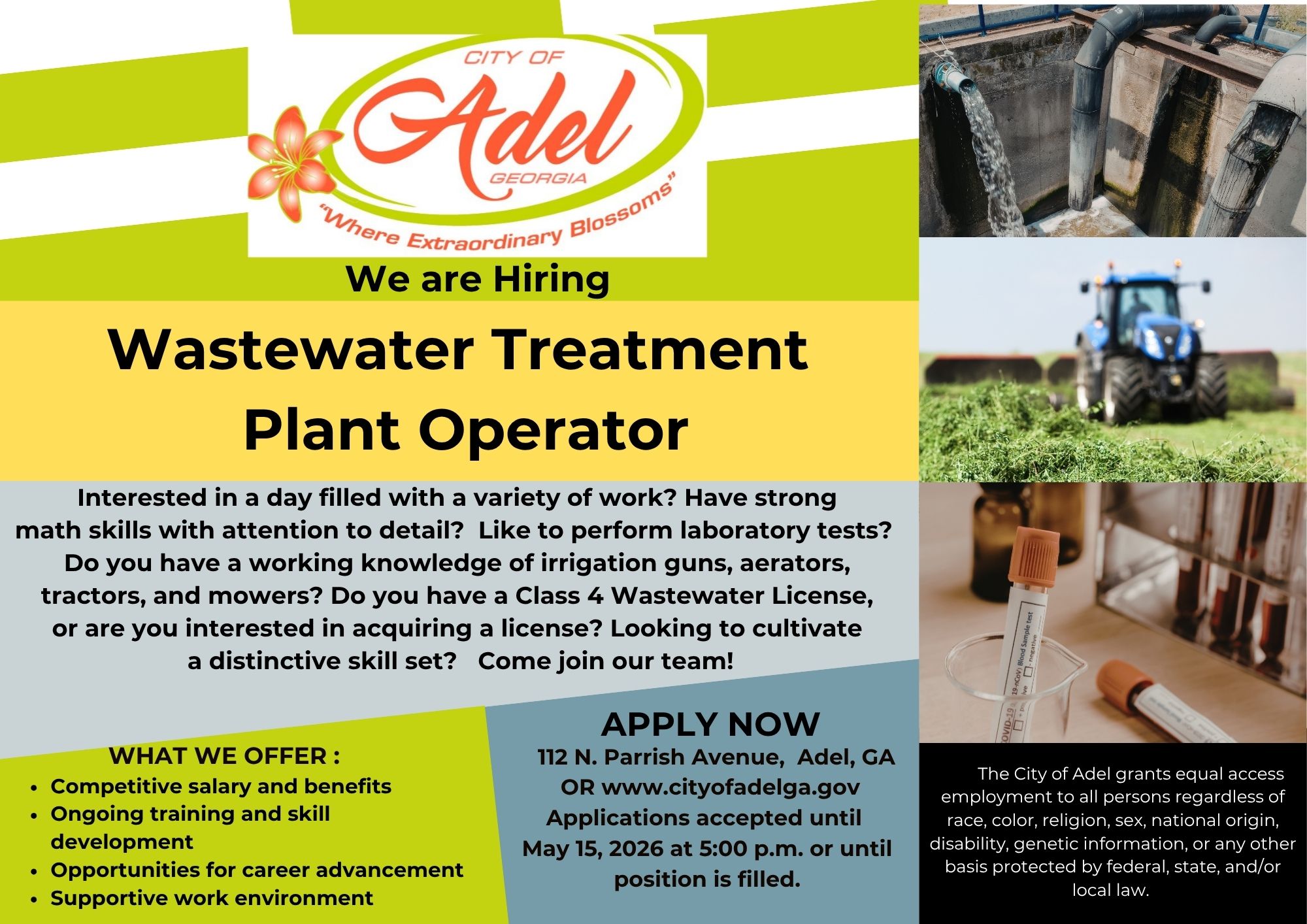 Wastewater Treatment Plant Operator 